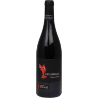 Photographie d'une bouteille de vin rouge Liscardinal Castelas AOP Rouge 75 cl