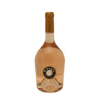 Photographie d'une bouteille de vin rosé Miraval Côtes de Provence AOP