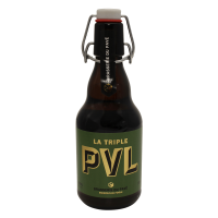 Photographie d'une bouteille de bière PVL Triple 33cl