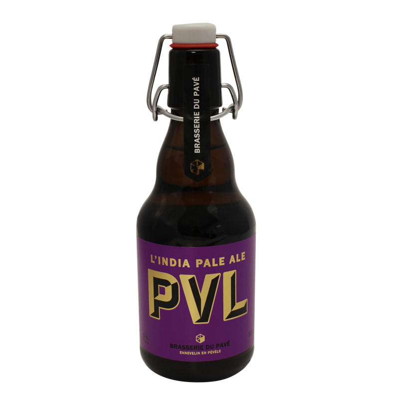 Photographie d'une bouteille de bière PVL IPA 33cl