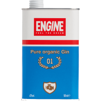 Photographie d'une bouteille de Gin Engine Pure Organic