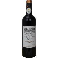 Photographie d'une bouteille de vin rouge Château Les Gatines AOP Rouge 75 cl