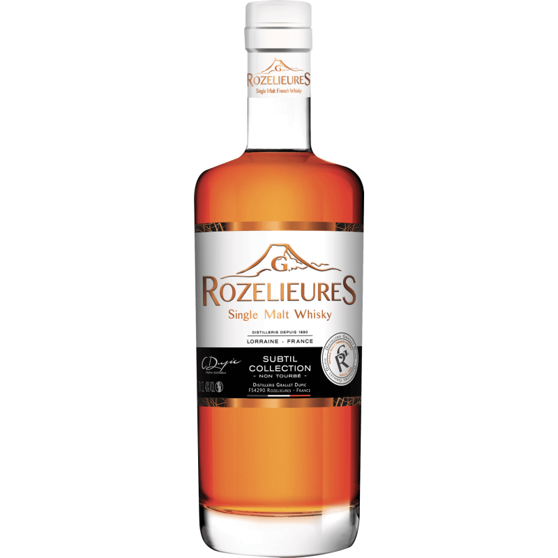 Photographie d'une bouteille de Whisky Rozelieures Subtil Collection