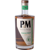 Photographie d'une bouteille de Whisky Corse P&M Single Malt Tourbé