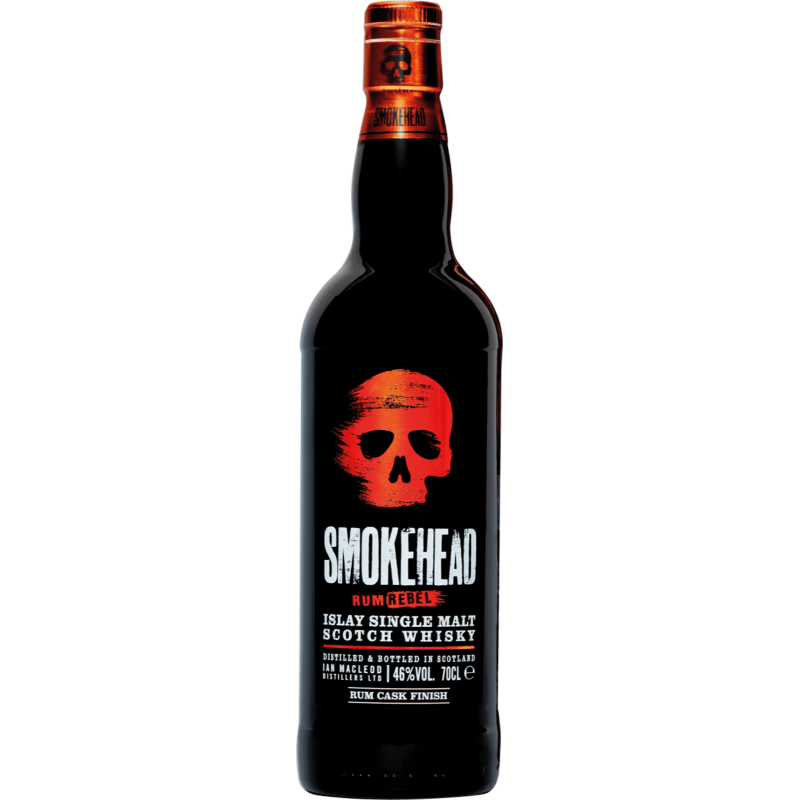 Photographie d'une bouteille de Whisky Smokehead Rum Rebel