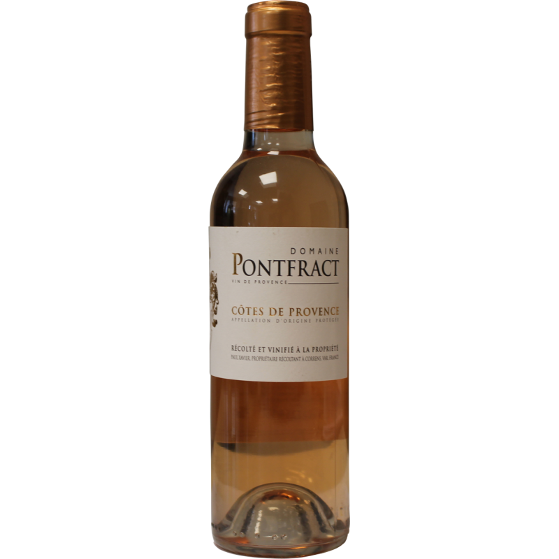 Photographie d'une bouteille de vin rosé demi domaine pontfract aop rose 2022 37.5 cl