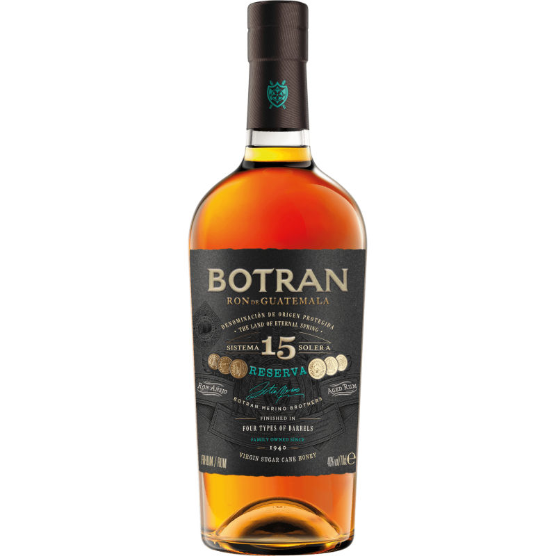 Photographie d'une bouteille de Rhum Botran 15 ans