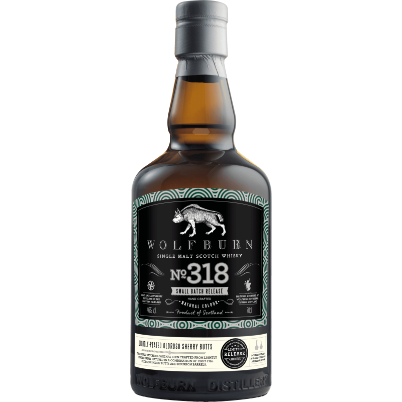 Photographie d'une bouteille de Whisky Wolfburn N°318