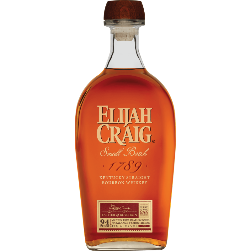 Photographie d'une bouteille de Whisky Elijah Craig small Batch Bourbon