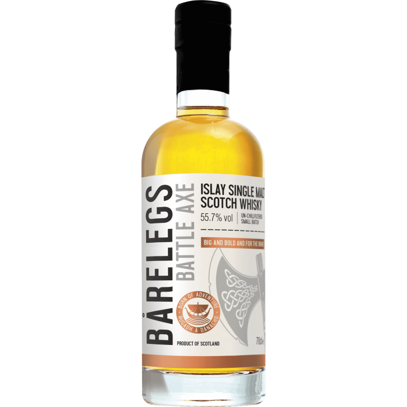 Photographie d'une bouteille de Whisky Barelegs Battle Axe