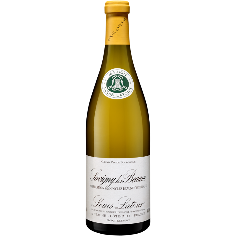 Photographie d'une bouteille de vin blanc savigny les beaunes louis latour aop blanc 2019 75 cl