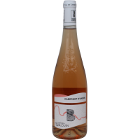 Photographie d'une bouteille de vin rosé cabernet d'anjou domaine blouin aoc rose 2022 75 cl