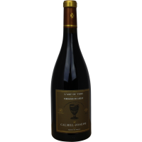 Photographie d'une bouteille de vin rouge l'art du vers terrasses du larzac aop rouge 2020 75 cl