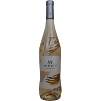 Photographie d'une bouteille de vin rosé M de Minuty Côtes de Provence AOP