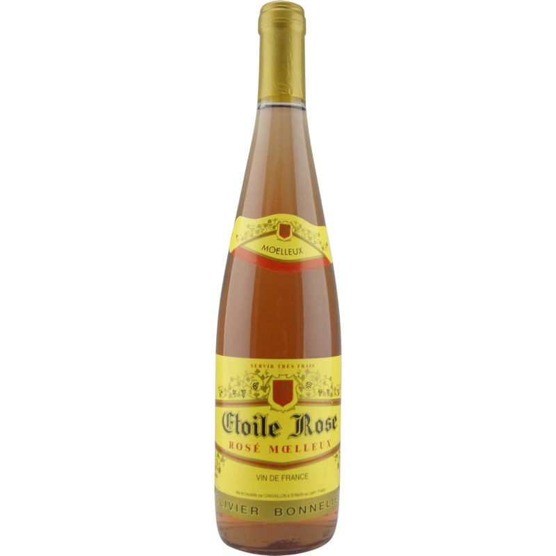 Photographie d'une bouteille de vin rosé ETOILE ROSE MOELLEUX