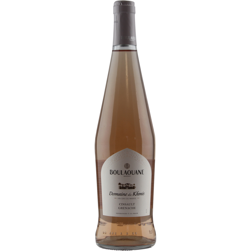 Photographie d'une bouteille de vin rosé Domaine de Khmis Boulaouane Gris du Maroc