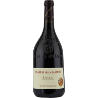 Photographie d'une bouteille de vin rouge CHATEAU DE LA GARDINE RASTEAU