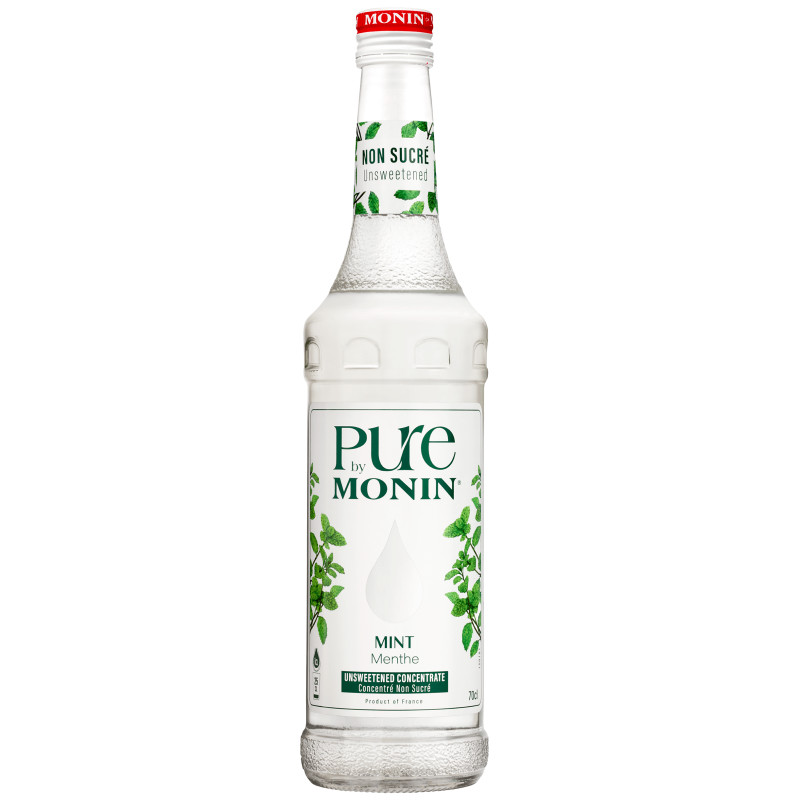 sirop pure by monin menthe non sucre 70 cl