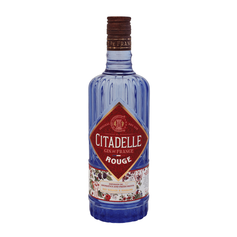 Photographie d'une bouteille de Gin Citadelle Rouge