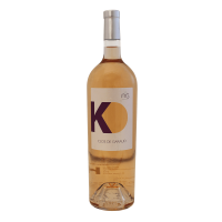 Photographie d'une bouteille de vin rosé k clos de garaud ventoux aop rosé 1.5l