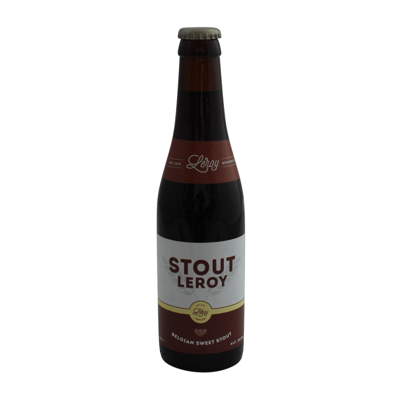 Photographie d'une bouteille de bière Stout Leroy 33cl