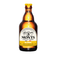 Photographie d'une bouteille de bière 3 Monts Blonde 33cl