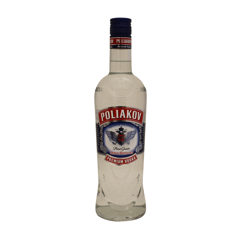 Photographie d'une bouteille de Vodka Poliakov Premium Vodka