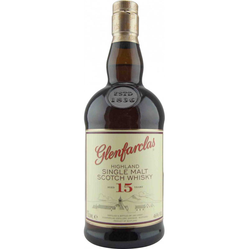 Photographie d'une bouteille de Whisky Glenfarclas 15 ans