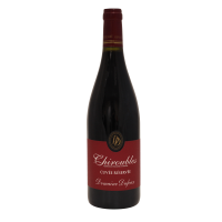 Photographie d'une bouteille de vin rouge Chiroubles Domaine Dufoux Cuvée Réserve AOC Rouge 2022