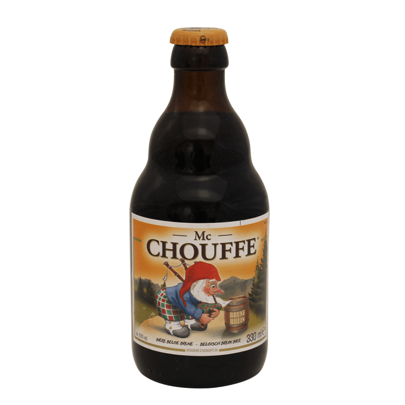 Photographie d'une bouteille de bière Mc Chouffe Brune 33cl