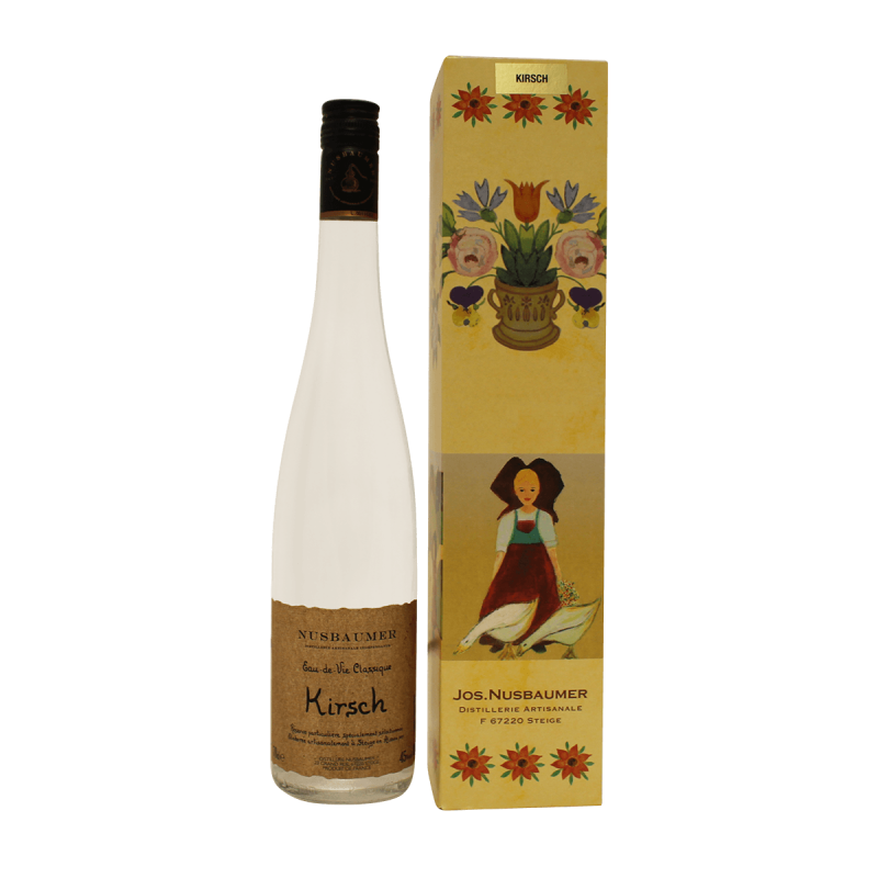 Photographie d'une bouteille de Eau de Vie de Vieux Kirsch