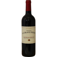 Photographie d'une bouteille de vin rouge Château La Grave Figeac Bio AOC Saint-Emilion Grand Cru Rouge 75 cl