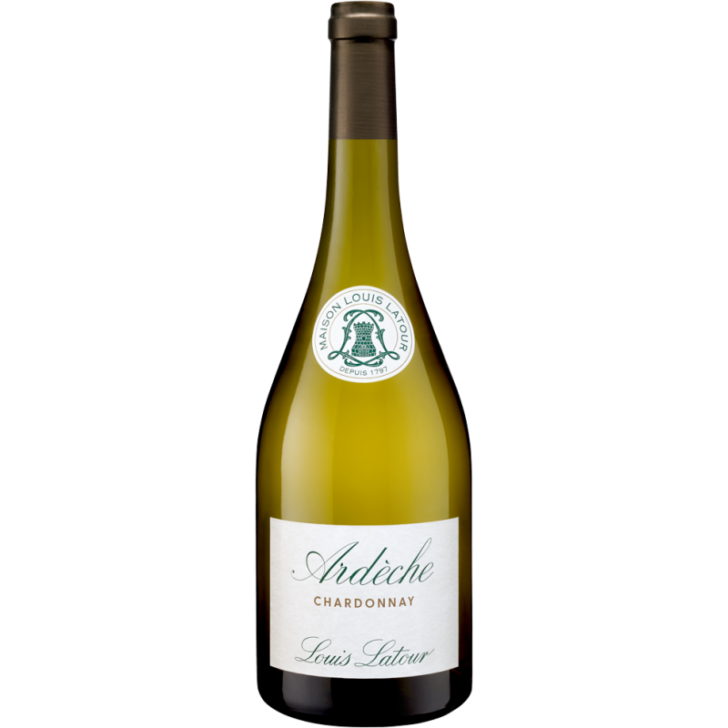 Photographie d'une bouteille de vin blanc ardeche louis latour