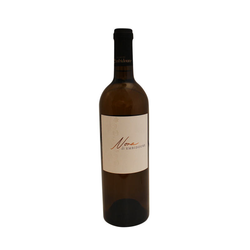 Photographie d'une bouteille de vin blanc Nona d'Embidoure IGP 75 cl