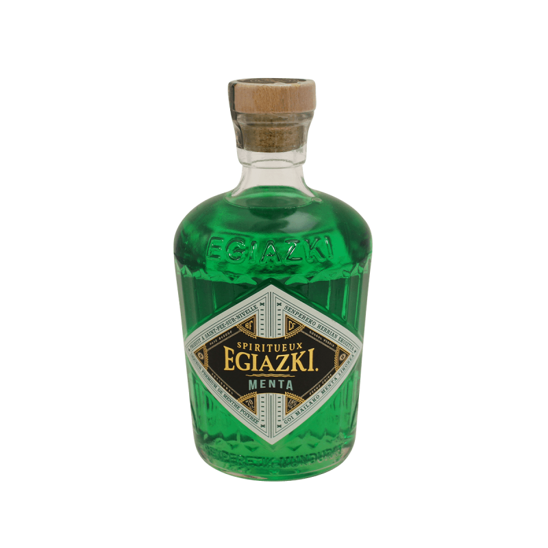 Photographie d'une bouteille de Liqueur Egiazki Menta