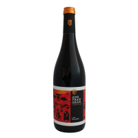 Photographie d'une bouteille de vin rouge amstragram les sacres calmel & joseph aop rouge 2021 75 cl