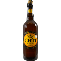 Photographie d'une bouteille de bière Ch'ti Blonde 75 cl