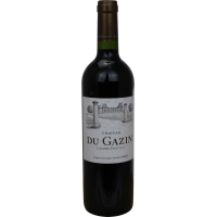 Photographie d'une bouteille de vin rouge Château du Gazin AOC Rouge 75 cl