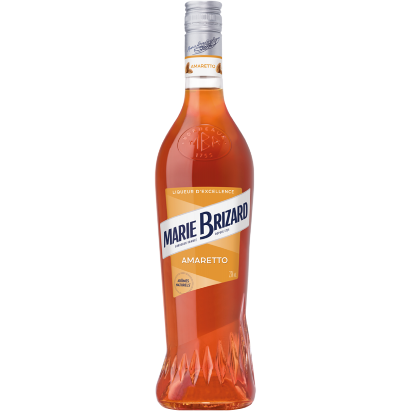 Photographie d'une bouteille de Liqueur d'Amaretto Marie Brizard