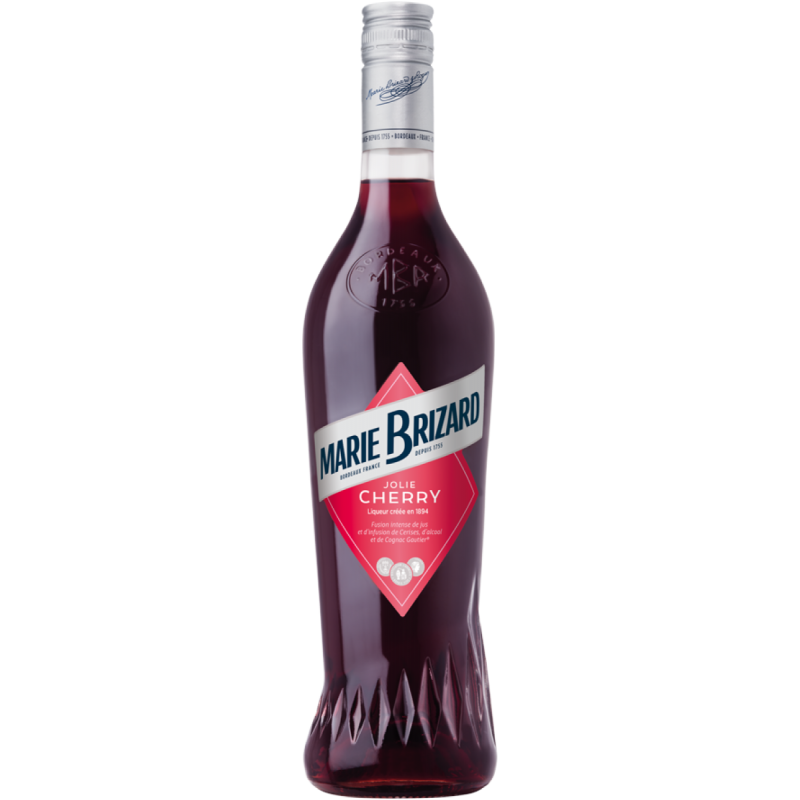 Photographie d'une bouteille de Liqueur Jolie Cherry Marie Brizard