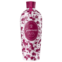 Photographie d'une bouteille de Gin Generous Purple