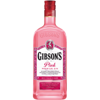 Photographie d'une bouteille de Gin Gibson's Pink