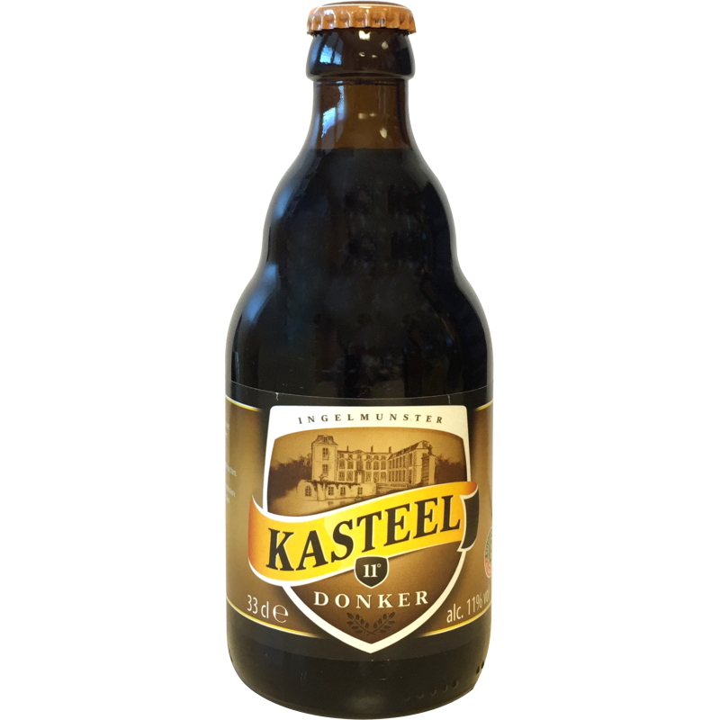 Photographie d'une bouteille de bière Kasteel Donker 33cl