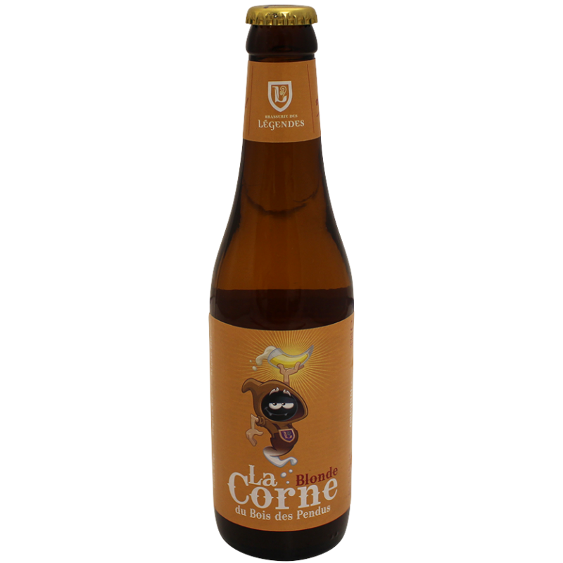 Photographie d'une bouteille de bière La Corne du Bois des Pendus Blonde 33cl