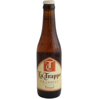 Photographie d'une bouteille de bière La Trappe Triple 33 cl