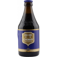 Photographie d'une bouteille de bière Chimay Bleue 33cl