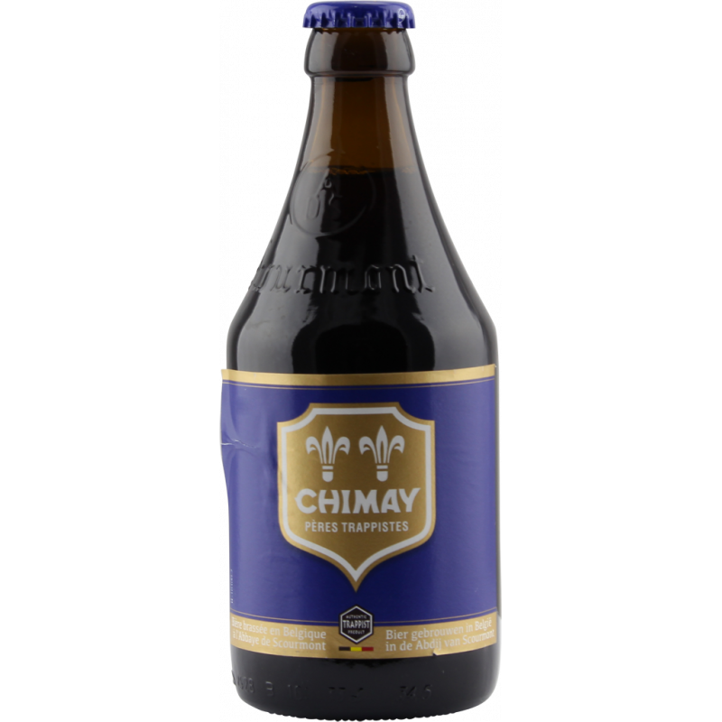 Photographie d'une bouteille de bière Chimay Bleue 33cl