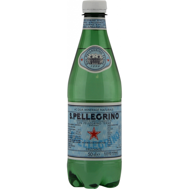 Eau SAN PELLEGRINO - 20 bouteilles de 50 cl en verre consigné (consigne de  4,80 € comprise dans le prix) SOURIRE DES SAVEURS, Ca