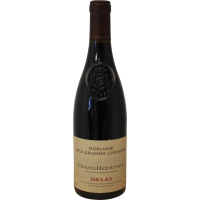 Photographie d'une bouteille de vin rouge crozes hermitage les launes delas