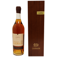 Photographie d'une bouteille de Armagnac Château Laubade 1980